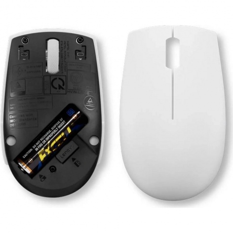 Мышь Lenovo 300 Wireless Compact светло-серый (GY51L15677) - фото 6
