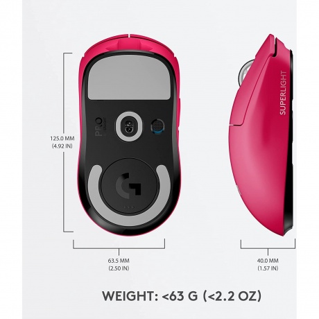 Мышь Logitech G Pro X Superlight розовый (910-005960) - фото 7