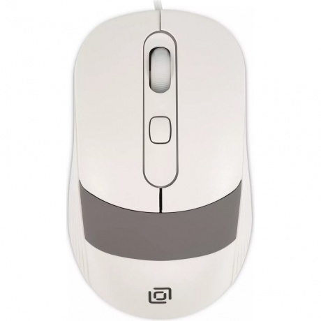 Мышь Оклик 310M белый/серый (1869103) - фото 1