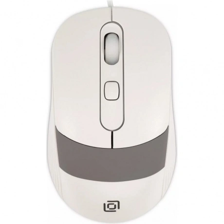 Мышь Оклик 310M белый/серый (1869103)