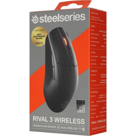 Мышь Steelseries Rival WL Gen 2 черный (62523) - фото 13