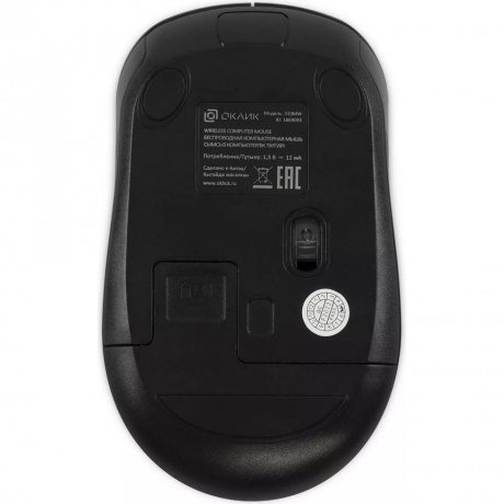 Мышь Оклик 310MW черный/красный (1869093) - фото 2