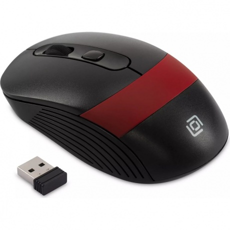 Мышь Оклик 310MW черный/красный (1869093) - фото 6