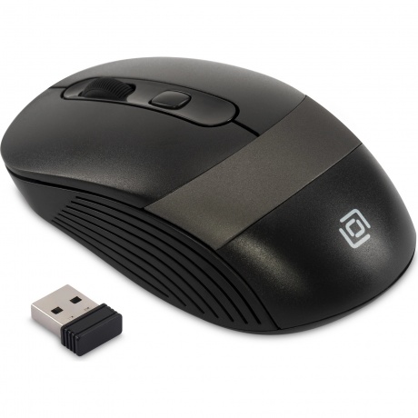 Мышь Оклик 310MW черный/серый (1869088) - фото 2