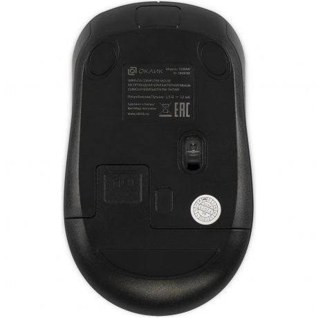 Мышь Оклик 310MW черный/синий (1869090) - фото 3