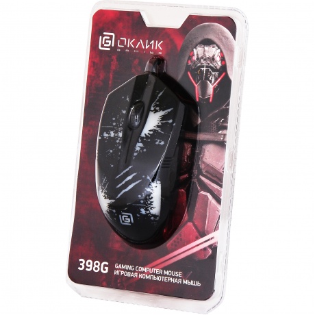 Мышь Оклик 398G черный (1431665) - фото 24