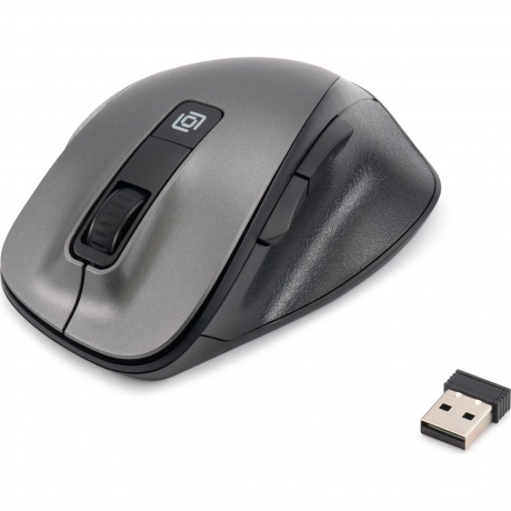 Мышь Оклик 504MW черный/серый (2004736) - фото 9