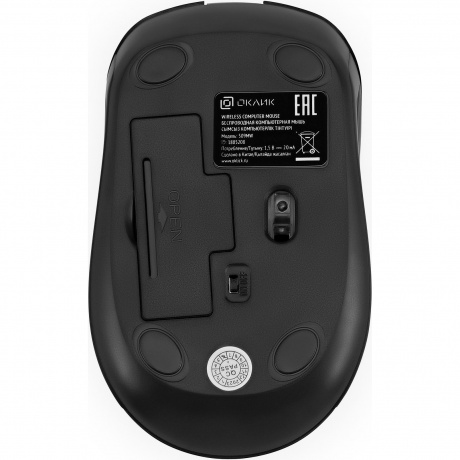 Мышь Оклик 509MW черный (1885208) - фото 3