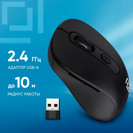 Мышь Оклик 677MW черный (1520859) - фото 18