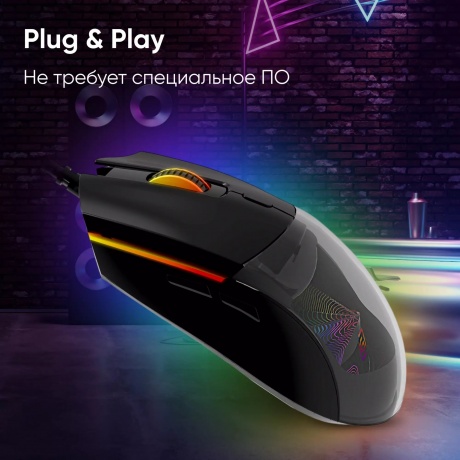 Мышь Оклик 714GM черный (1620717) - фото 16