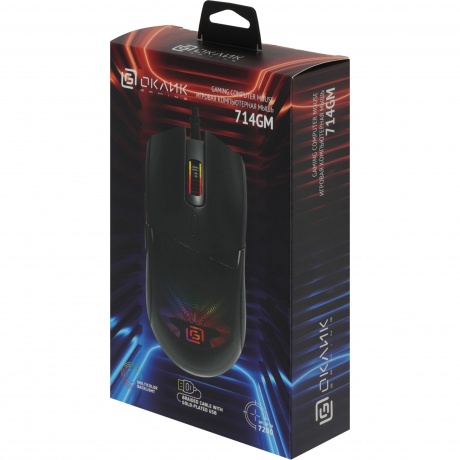 Мышь Оклик 714GM черный (1620717) - фото 19