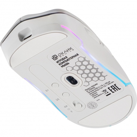 Мышь Оклик 900GMW белый - фото 12