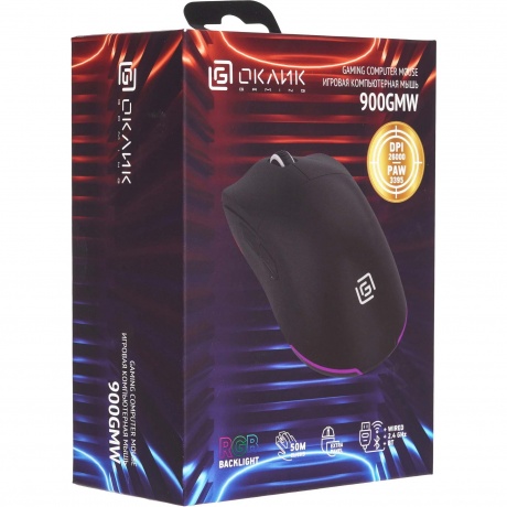 Мышь Оклик 900GMW черный (1796786) - фото 31