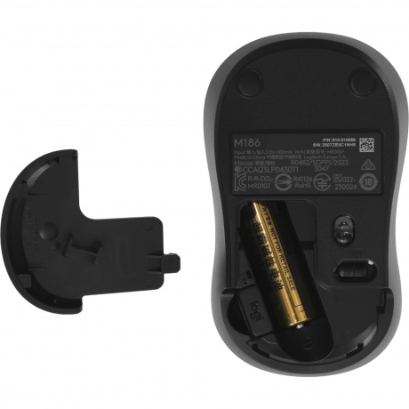 Мышь Logitech M186 черный/серый (910-004131) - фото 9