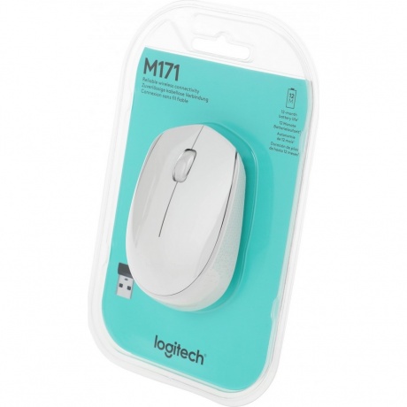 Мышь Logitech M171 белый (910-006867) - фото 3