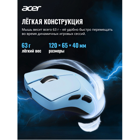 Мышь Acer Nitro OMR505 голубой (ZL.MCE11.01F) - фото 10