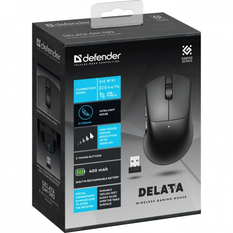 Мышь Defender Delata GM-082 черный (52082) - фото 12