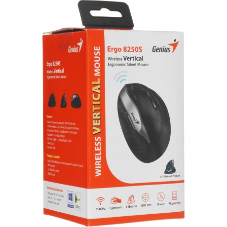Мышь беспроводная Genius Ergo 8250S Champagne (31030031400) - фото 9