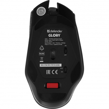 Мышь беспроводная Defender Glory GM-514 black (52514) - фото 6