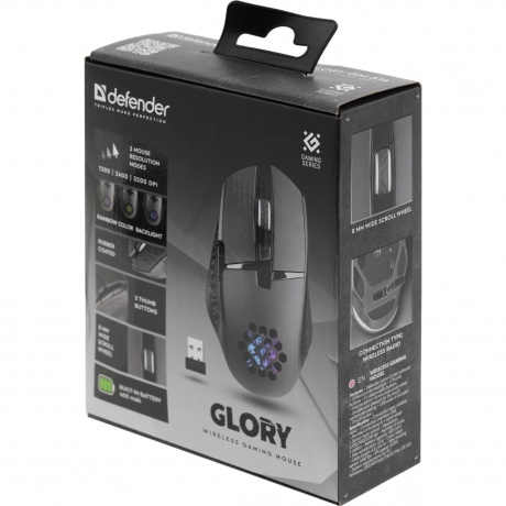 Мышь беспроводная Defender Glory GM-514 black (52514) - фото 10