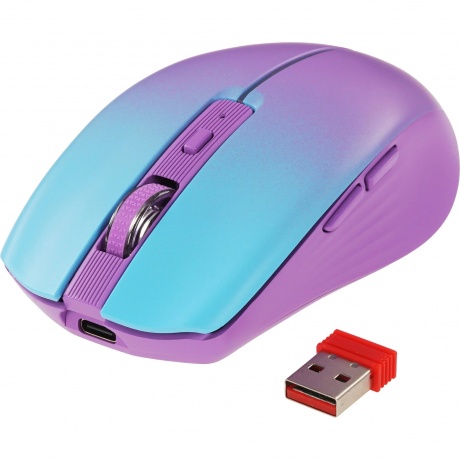 Мышь беспроводная Defender Mystery MM-301 violet (52301) - фото 1
