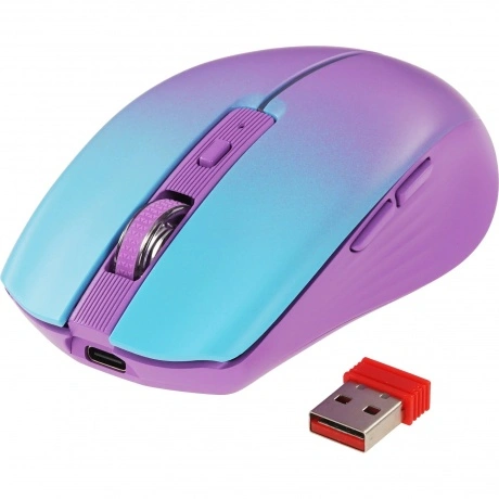 Мышь беспроводная Defender Mystery MM-301 violet (52301)