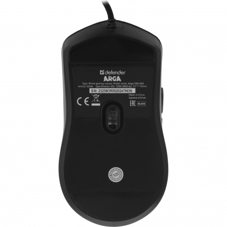 Мышь проводная Defender Arga GM-049 black (52049) - фото 5
