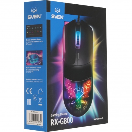 Мышь проводная Sven RX-G800 black (SV-021832) - фото 10