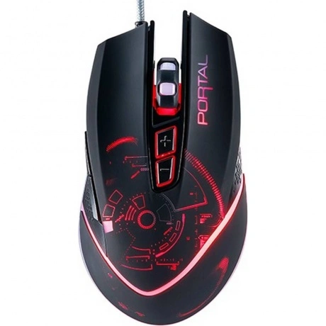 Мышь проводная Qumo Portal M39 черный, 3200 dpi, USB, кнопки - 6