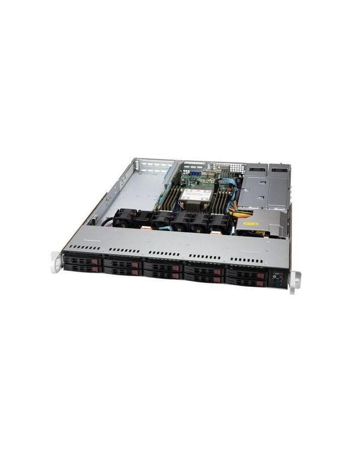 Серверная платформа Supermicro SuperServer 1U 110P-WTR no CPU(1) (SYS-110P-WTR) серверная платформа 2u supermicro sys 520p wtr