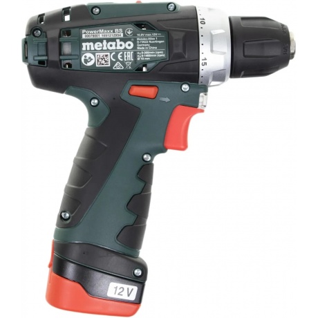 Дрель аккумуляторная Metabo PowerMaxx BS (600079550) - фото 4