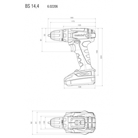 Дрель-шуруповерт Metabo BS 14.4 (602206550) - фото 2