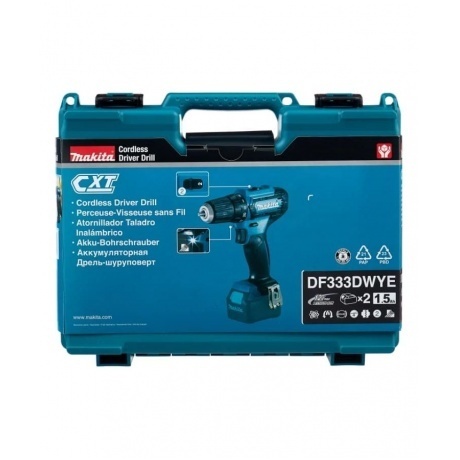 Дрель-шуруповерт аккумуляторная Makita DF333DWYE - фото 5