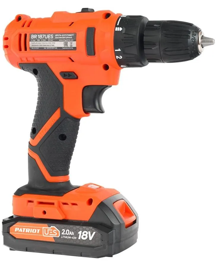 Дрель-шуруповерт аккумуляторная Patriot BR 187UES 180301547 - фото 3