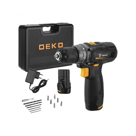 Дрель-шуруповерт аккумуляторная Deko GCD12DU3 Set 4 + набор 13 п...