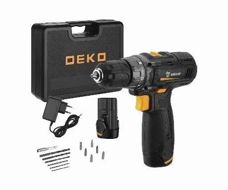 Дрель-шуруповерт аккумуляторная Deko GCD12DU3 Set 4 + набор 13 п...