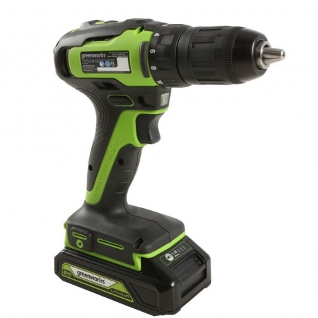 Дрель-шуруповерт аккумуляторная Greenworks GD24DD35 3704007 - фото 4