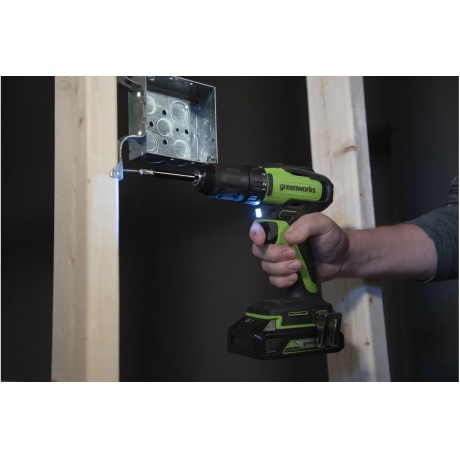 Дрель-шуруповерт аккумуляторная Greenworks GD24DD35 3704007 - фото 7