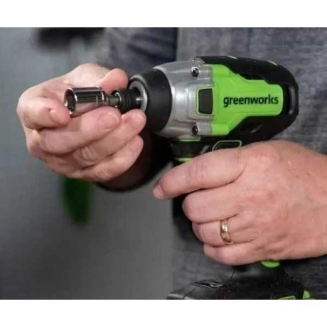 Винтоверт ударный аккумуляторный Greenworks GD24ID3 3802807 - фото 2