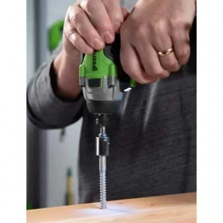 Винтоверт ударный аккумуляторный Greenworks GD24ID3 3802807 - фото 3
