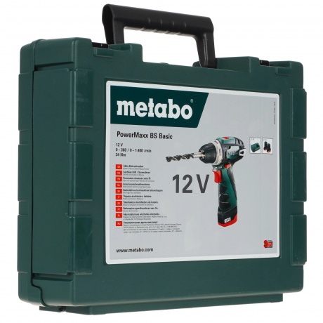 Дрель-шуруповерт аккумуляторная Metabo PowerMaxx BS Basic (600984500) - фото 12