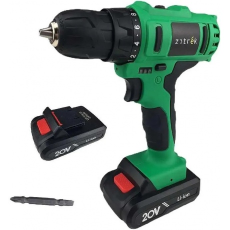 Дрель аккумуляторная Zitrek Greenpower 20-Li 20В Li-ion аккумулятор 2шт ЗУ кейс бита 3260₽