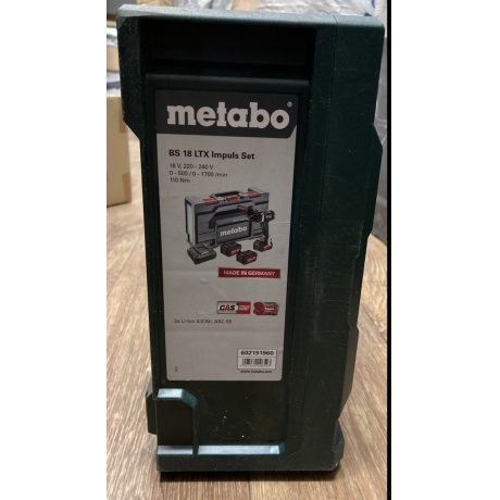 Дрель аккумуляторная Metabo BS 18 LTX Impuls Set 602191960 отличное состояние - фото 5