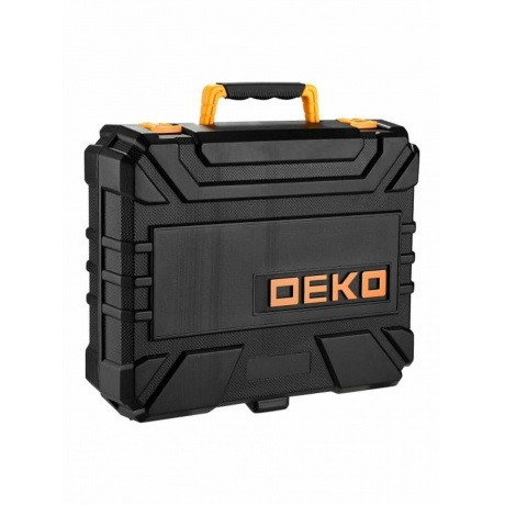 Дрель-шуруповерт аккумуляторная DEKO DKCD20 Impact SET 3 в кейсе + набор 63 инструмента, 20В, 2*2.0Ач - фото 5