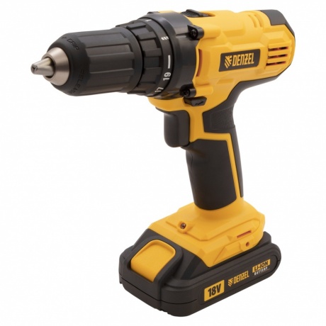 Дрель-шуруповерт аккумуляторная CDL-IB-18-02 Li-Ion 18 В 2 акк Denzel 8525₽