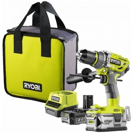 Дрель-шуруповерт бесщеточная ударная R18PD7-252S 5133004391 Ryobi One+ - фото 4