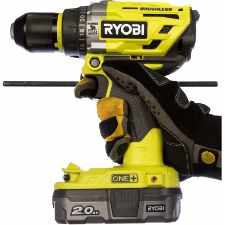 Бесщеточная ударная дрель шуруповерт R18PD7-220B 5133004295 Ryobi One+ - фото 5