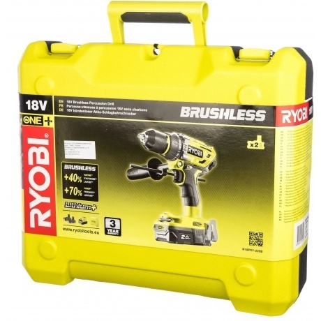 Бесщеточная ударная дрель шуруповерт R18PD7-220B 5133004295 Ryobi One+ - фото 7