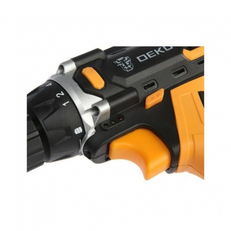 Аккумуляторная дрель-шуруповерт DEKO DKCD20V в кейсе + набор 63 инструмента для дома, 20В, 2х3.0Ач - фото 6