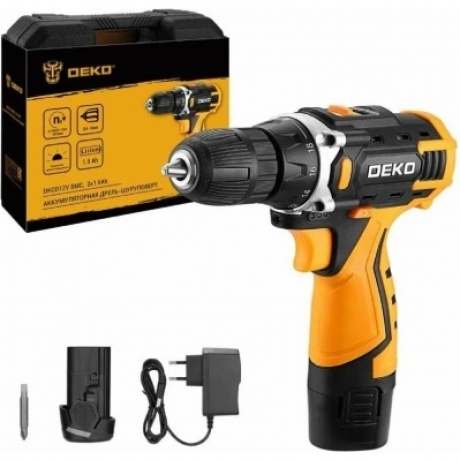 Аккумуляторная дрель-шуруповерт DEKO DKCD12V в кейсе, 12В, 2х1.5Ач - фото 2